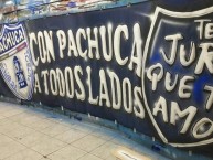 Trapo - Bandeira - Faixa - Telón - "Con pachuca a todos lados te juro que te amo.  Realizado por megatelones arg." Trapo de la Barra: Barra Ultra Tuza • Club: Pachuca • País: México