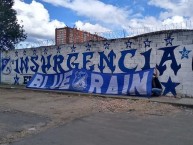 Trapo - Bandeira - Faixa - Telón - Trapo de la Barra: Blue Rain • Club: Millonarios