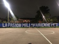 Trapo - Bandeira - Faixa - Telón - Trapo de la Barra: Blue Rain • Club: Millonarios