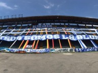 Trapo - Bandeira - Faixa - Telón - Trapo de la Barra: Blue Rain • Club: Millonarios • País: Colombia