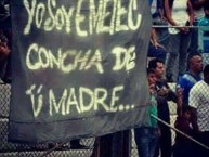 Trapo - Bandeira - Faixa - Telón - "YO SOY EMELEC CONCHA DE TU MADRE" Trapo de la Barra: Boca del Pozo • Club: Emelec