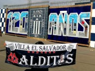 Trapo - Bandeira - Faixa - Telón - "Malditos de Villa El Salvador" Trapo de la Barra: Comando SVR • Club: Alianza Lima • País: Peru