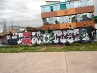 Trapo - Bandeira - Faixa - Telón - "LA CALLE CVSCO - COMANDO SVR" Trapo de la Barra: Comando SVR • Club: Alianza Lima • País: Peru