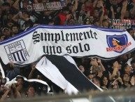 Trapo - Bandeira - Faixa - Telón - "Amistad Colo-colo" Trapo de la Barra: Comando SVR • Club: Alianza Lima