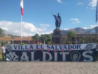 Trapo - Bandeira - Faixa - Telón - "Malditos de Villa El Salvador" Trapo de la Barra: Comando SVR • Club: Alianza Lima