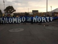 Trapo - Bandeira - Faixa - Telón - Trapo de la Barra: Comandos Azules • Club: Millonarios • País: Colombia