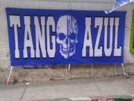 Trapo - Bandeira - Faixa - Telón - "Z⚽NA 16~18" Trapo de la Barra: Comandos Azules • Club: Millonarios