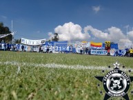 Trapo - Bandeira - Faixa - Telón - Trapo de la Barra: Comandos Azules • Club: Millonarios • País: Colombia