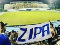 Trapo - Bandeira - Faixa - Telón - Trapo de la Barra: Comandos Azules • Club: Millonarios • País: Colombia