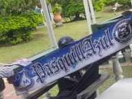 Trapo - Bandeira - Faixa - Telón - "MINITRAPO COMICO PASQUILLAZUL ZONA19 COMANDOS AZULES MILLONARIOS" Trapo de la Barra: Comandos Azules &bull; Club: Millonarios &bull; País: Colombia