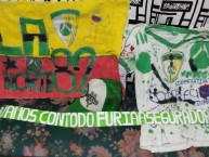 Trapo - Bandeira - Faixa - Telón - "La 82 Norte PTE y el Kit Asegurador Listo" Trapo de la Barra: Distrito Asegurador • Club: La Equidad