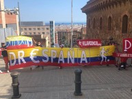 Trapo - Bandeira - Faixa - Telón - Trapo de la Barra: Disturbio Rojo Bogotá • Club: América de Cáli