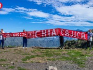 Trapo - Bandeira - Faixa - Telón - Trapo de la Barra: Disturbio Rojo Bogotá • Club: América de Cáli