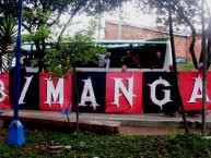 Trapo - Bandeira - Faixa - Telón - Trapo de la Barra: Disturbio Rojo Bogotá • Club: América de Cáli • País: Colombia