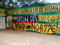 Trapo - Bandeira - Faixa - Telón - Trapo de la Barra: Fortaleza Leoparda Sur • Club: Atlético Bucaramanga • País: Colombia