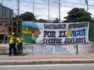 Trapo - Bandeira - Faixa - Telón - Trapo de la Barra: Fortaleza Leoparda Sur • Club: Atlético Bucaramanga