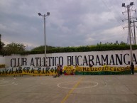 Trapo - Bandeira - Faixa - Telón - Trapo de la Barra: Fortaleza Leoparda Sur • Club: Atlético Bucaramanga