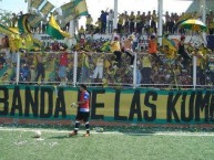 Trapo - Bandeira - Faixa - Telón - "LA BANDA DE LAS KUMBIAS" Trapo de la Barra: Fortaleza Leoparda Sur • Club: Atlético Bucaramanga • País: Colombia