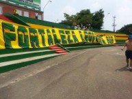 Trapo - Bandeira - Faixa - Telón - Trapo de la Barra: Fortaleza Leoparda Sur • Club: Atlético Bucaramanga