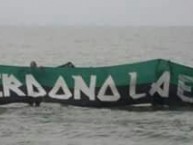 Trapo - Bandeira - Faixa - Telón - Trapo de la Barra: Frente Radical Verdiblanco • Club: Deportivo Cali • País: Colombia