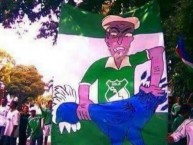 Trapo - Bandeira - Faixa - Telón - Trapo de la Barra: Frente Radical Verdiblanco • Club: Deportivo Cali