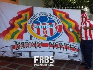 Trapo - Bandeira - Faixa - Telón - Trapo de la Barra: Frente Rojiblanco Sur • Club: Junior de Barranquilla