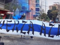 Trapo - Bandeira - Faixa - Telón - Trapo de la Barra: Fuerza Azul • Club: Cartaginés • País: Costa Rica