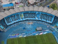 Trapo - Bandeira - Faixa - Telón - "MI VIEJO HEROICO IQUIQUE" Trapo de la Barra: Furia Celeste • Club: Deportes Iquique • País: Chile