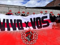 Trapo - Bandeira - Faixa - Telón - "VIVO x VOS" Trapo de la Barra: Furia Roja &bull; Club: Técnico Universitario
