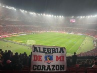 Trapo - Bandeira - Faixa - Telón - "ALEGRIA DE MI CORAZÓN - ADMC" Trapo de la Barra: Garra Blanca &bull; Club: Colo-Colo &bull; País: Chile