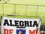 Trapo - Bandeira - Faixa - Telón - "ALEGRIA DE MI CORAZÓN - ADMC (MANTA,ECUADOR LIBERTADORES 2018)" Trapo de la Barra: Garra Blanca &bull; Club: Colo-Colo &bull; País: Chile