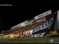 Trapo - Bandeira - Faixa - Telón - "Herediablos Garra Herediano GH   Garra Blanca Colo-Colo GB" Trapo de la Barra: Garra Herediana • Club: Herediano