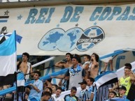 Trapo - Bandeira - Faixa - Telón - "Trapo REI DE COPAS!" Trapo de la Barra: Geral do Grêmio • Club: Grêmio