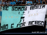 Trapo - Bandeira - Faixa - Telón - "Se somos assim, não é por acaso!" Trapo de la Barra: Geral do Grêmio • Club: Grêmio