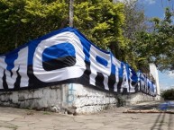 Trapo - Bandeira - Faixa - Telón - "IMORTAL TRICOLOR" Trapo de la Barra: Geral do Grêmio • Club: Grêmio • País: Brasil