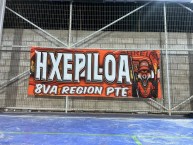 Trapo - Bandeira - Faixa - Telón - "Hxepiloa 8va region" Trapo de la Barra: Huracan Naranja &bull; Club: Cobreloa