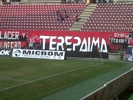 Trapo - Bandeira - Faixa - Telón - "Frente Terepaima" Trapo de la Barra: Huracan Roji-Negro • Club: Deportivo Lara