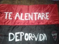 Trapo - Bandeira - Faixa - Telón - "BHR-LBDC FRENTE OESTE" Trapo de la Barra: Huracan Roji-Negro • Club: Deportivo Lara • País: Venezuela