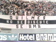 Trapo - Bandeira - Faixa - Telón - "Cancha Vieja" Trapo de la Barra: Indios Kilmes &bull; Club: Quilmes &bull; País: Argentina