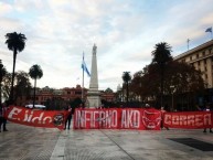 Trapo - Bandeira - Faixa - Telón - "Buenos Aires" Trapo de la Barra: Infierno Akademico • Club: Estudiantes de Mérida