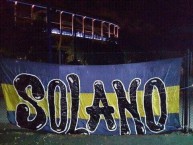 Trapo - Bandeira - Faixa - Telón - "Solano" Trapo de la Barra: La 12 • Club: Boca Juniors