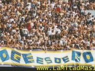 Trapo - Bandeira - Faixa - Telón - "Budge es de Boca" Trapo de la Barra: La 12 • Club: Boca Juniors • País: Argentina