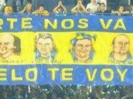 Trapo - Bandeira - Faixa - Telón - "Los referentes históricos de la barra de José El Abuelo" Trapo de la Barra: La 12 • Club: Boca Juniors