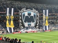 Trapo - Bandeira - Faixa - Telón - "Tifo conmemorativo en el torneo de CONCACAF Champions League" Trapo de la Barra: La Adicción • Club: Monterrey