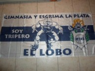 Trapo - Bandeira - Faixa - Telón - Trapo de la Barra: La Banda de Fierro 22 • Club: Gimnasia y Esgrima • País: Argentina