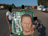 Trapo - Bandeira - Faixa - Telón - Trapo de la Barra: La Banda de la Estacion • Club: Racing de Montevideo