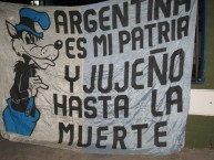 Trapo - Bandeira - Faixa - Telón - Trapo de la Barra: La Banda de la Flaca • Club: Gimnasia y Esgrima Jujuy