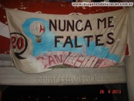 Trapo - Bandeira - Faixa - Telón - "No me faltes nunca" Trapo de la Barra: La Banda de la Quema • Club: Huracán