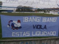 Trapo - Bandeira - Faixa - Telón - "Bang Bang Viola estas liquidado" Trapo de la Barra: La Banda de Villa Fox • Club: CADU