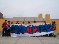 Trapo - Bandeira - Faixa - Telón - "TRAPO CONO OESTE" Trapo de la Barra: La Banda del Basurero • Club: Deportivo Municipal